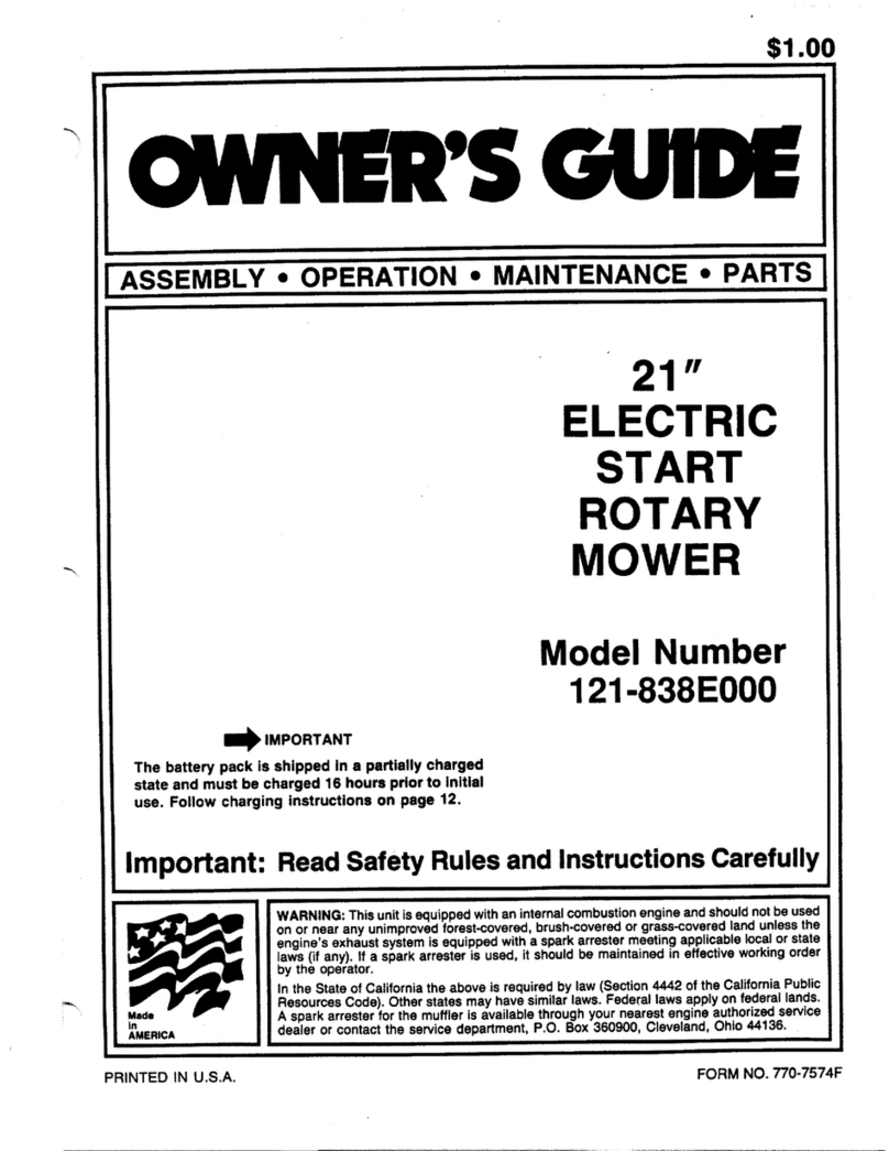 MTD 121-838E000 owner's guide