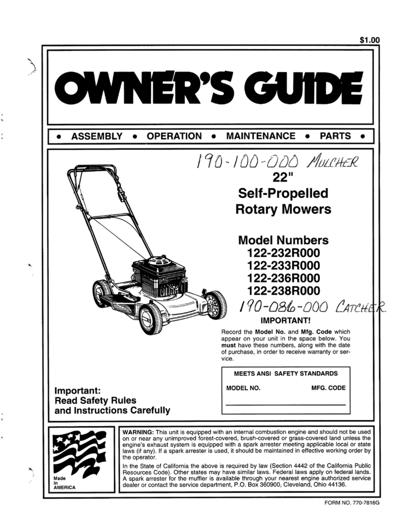 MTD 122-232R000 User manual