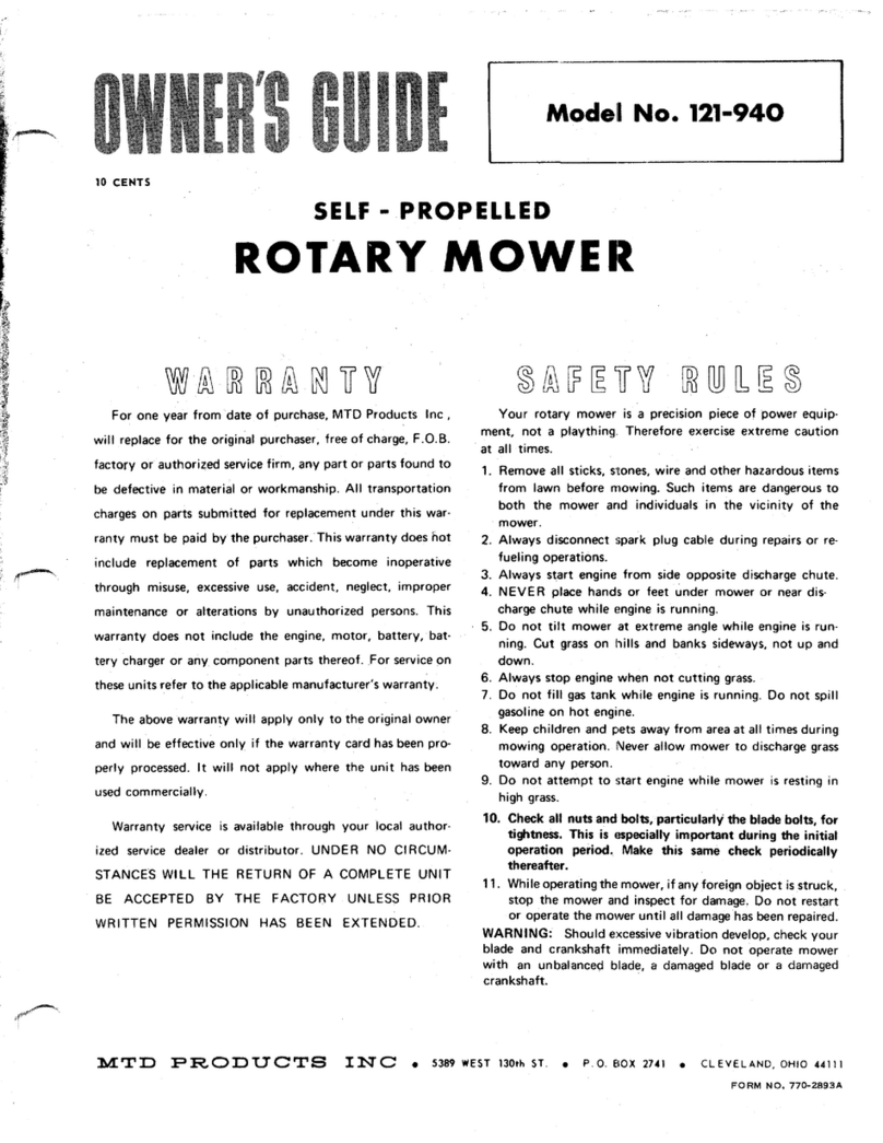 MTD 121-940 User manual