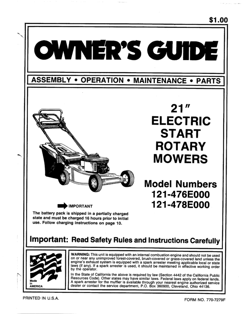 MTD 121-476E000 owner's guide