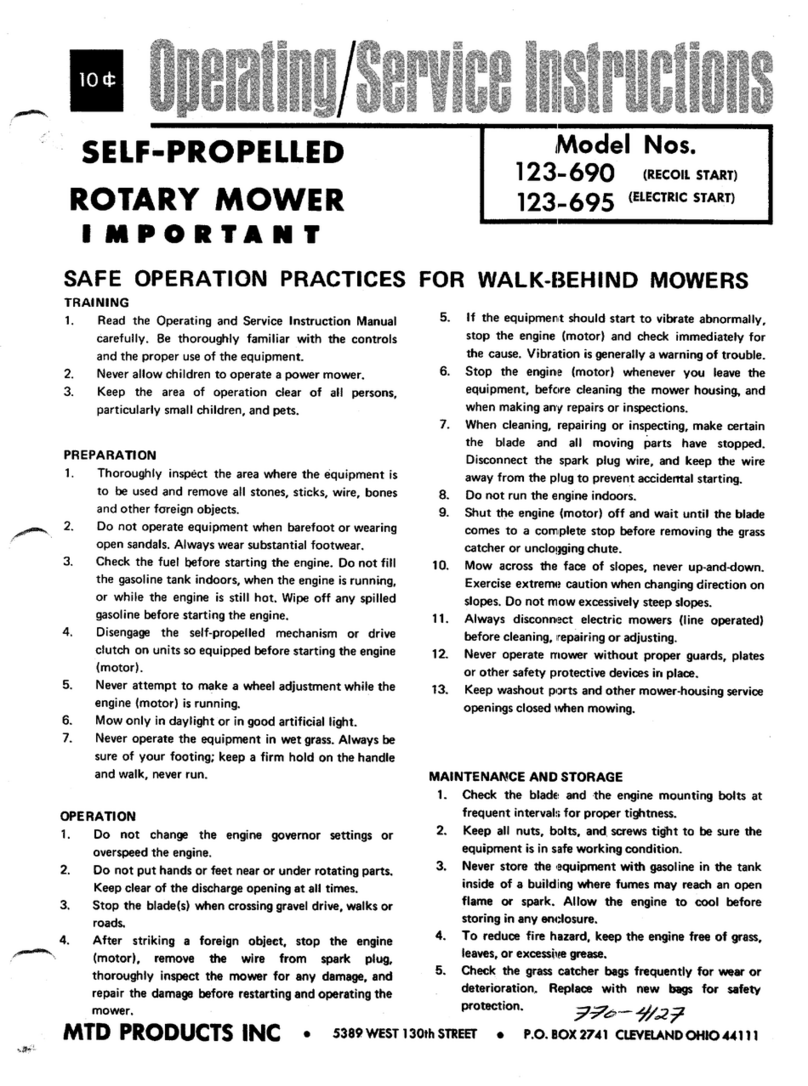 MTD 123-690 User manual