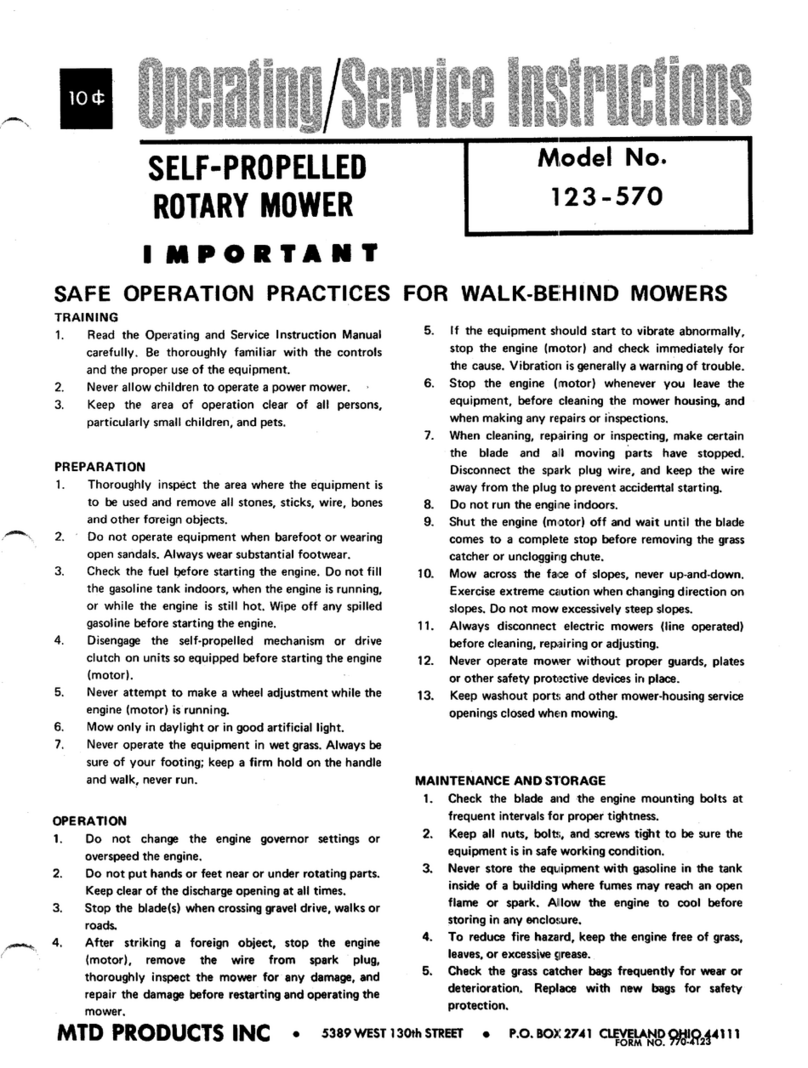 MTD 123-570 User manual