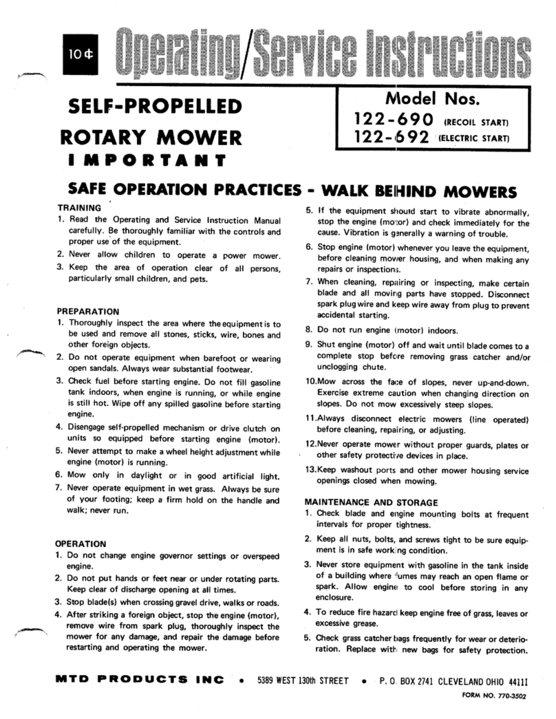 MTD 122-690 Operating/service instructions