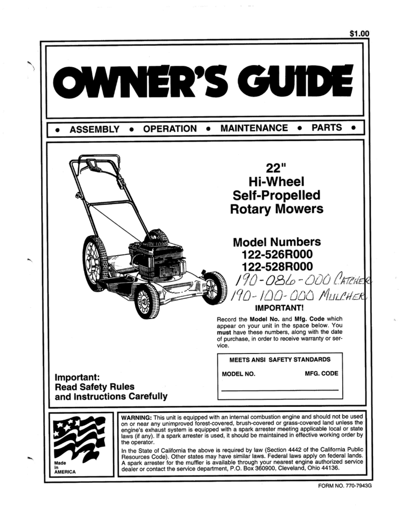 MTD 122-526R000 owner's guide