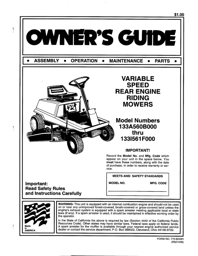 MTD 133A560B00 User manual
