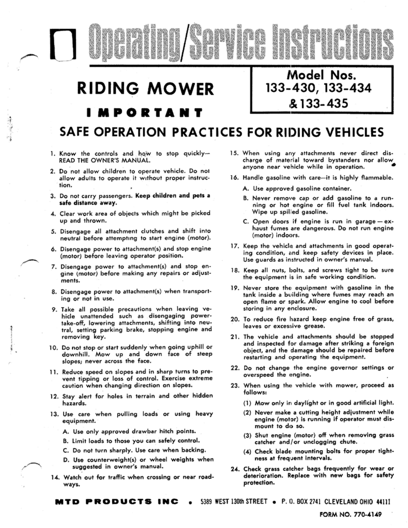 MTD 133-430 User manual