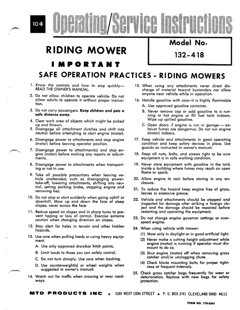 MTD 132-418 User manual