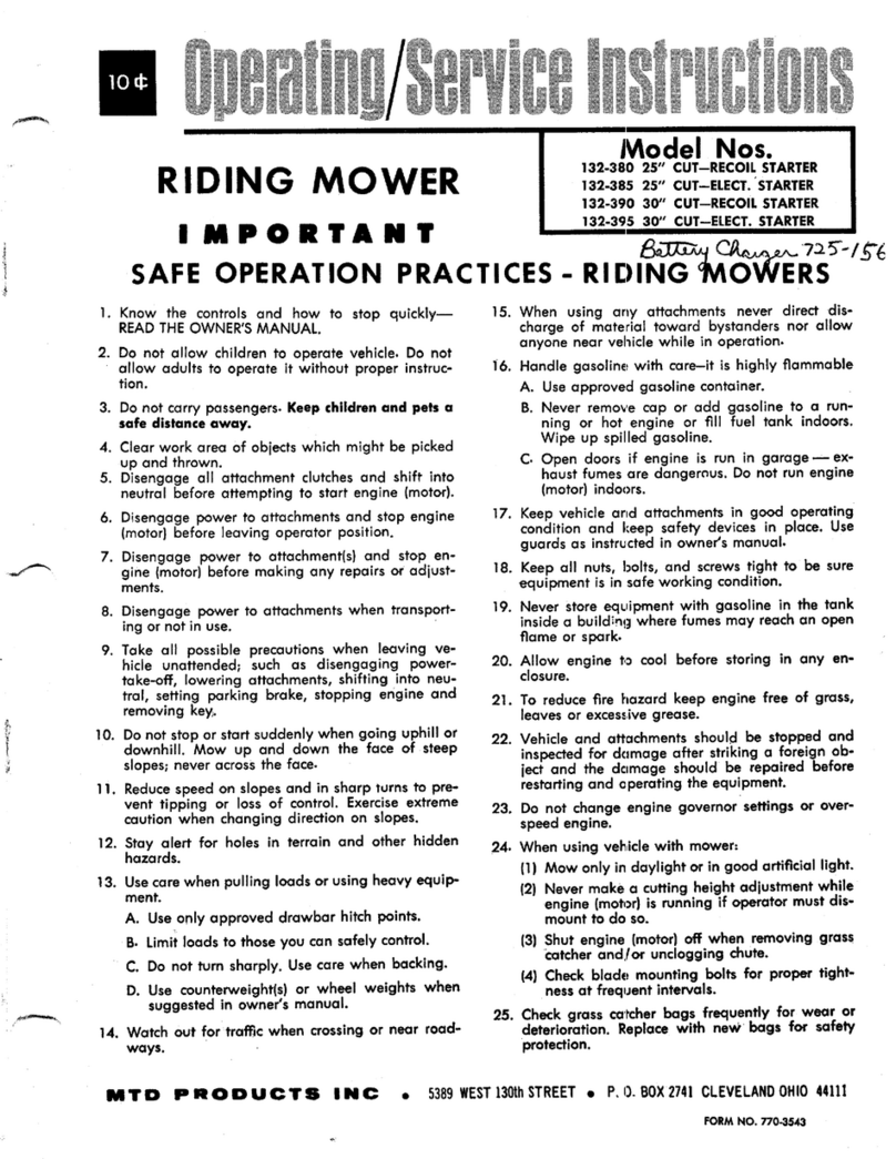MTD 132-380 Operating/service instructions