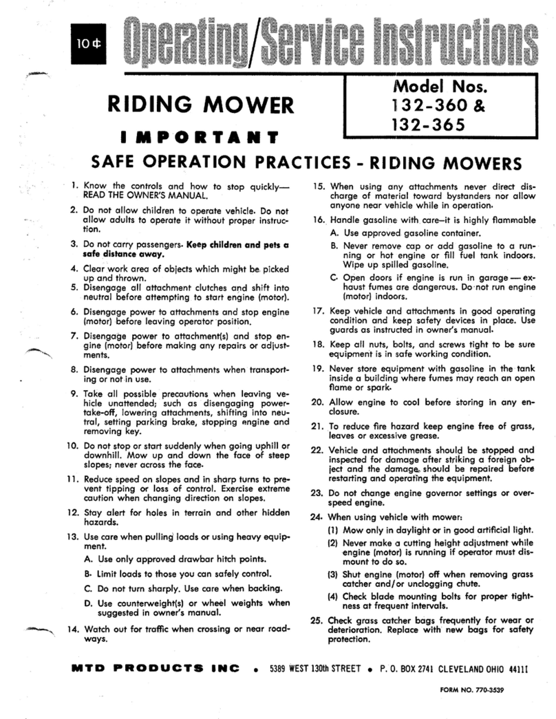 MTD 132-360 User manual