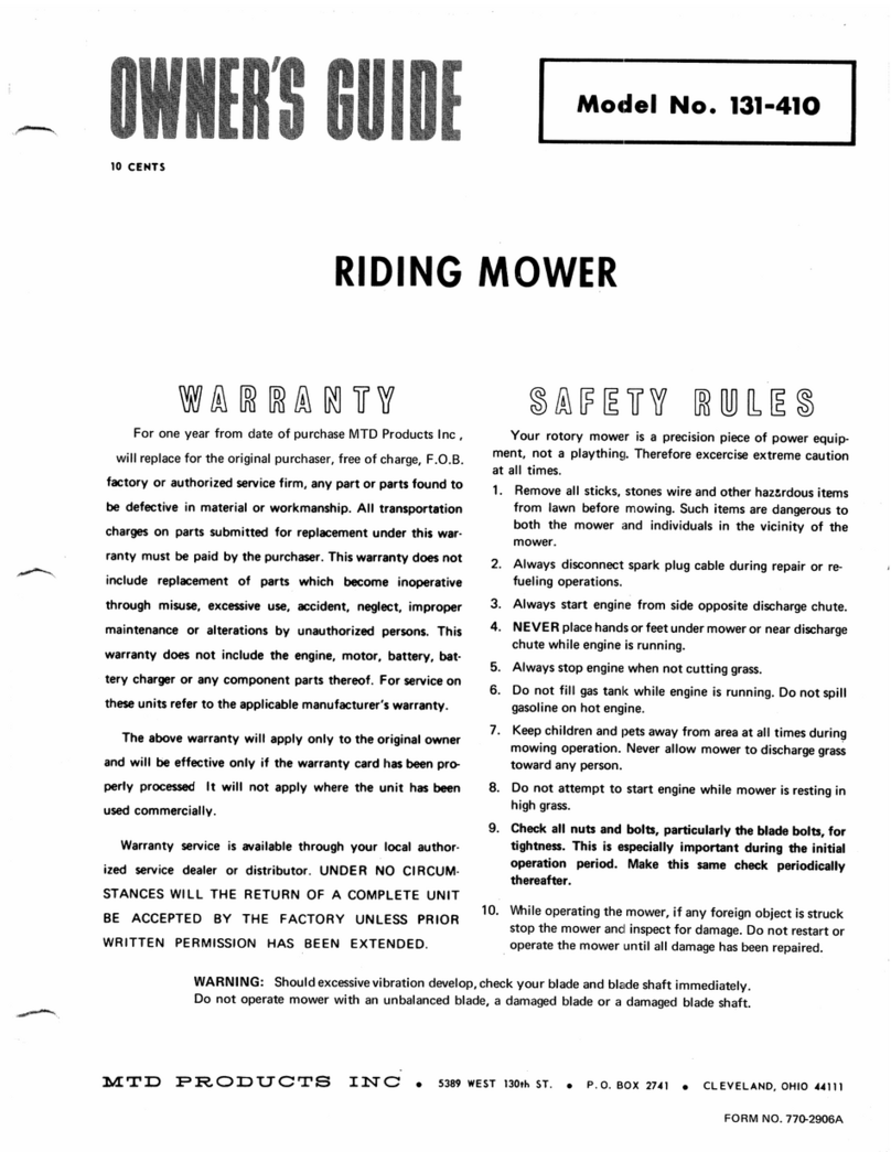 MTD 131-410 User manual