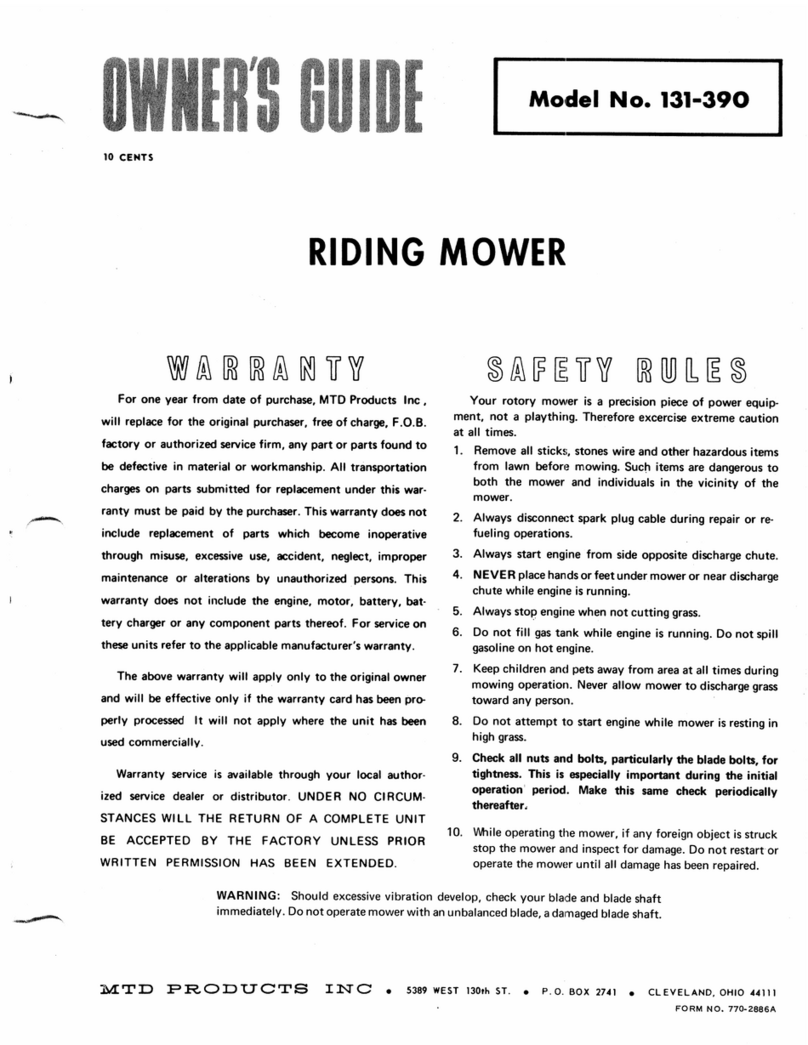 MTD 131-390 owner's guide