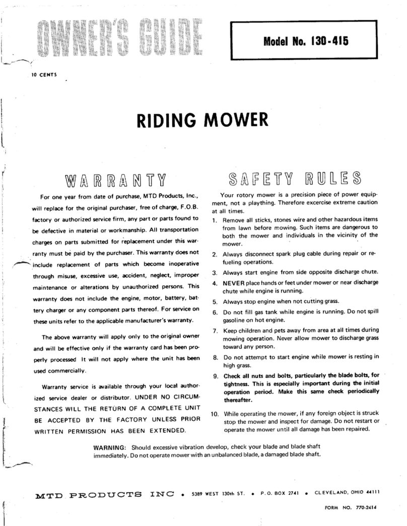 MTD 130-415 User manual