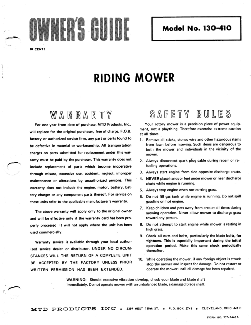 MTD 130-410 User manual