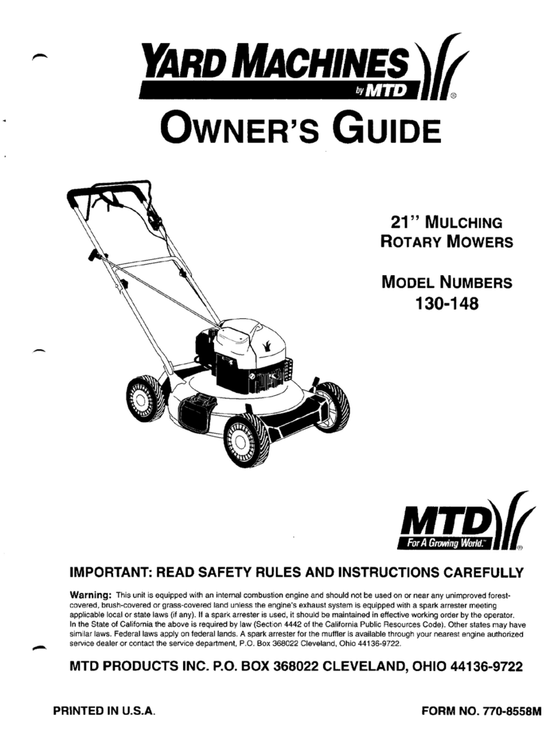 Yard Machines 130-148 User manual Yard Machines 130-148 User manual
