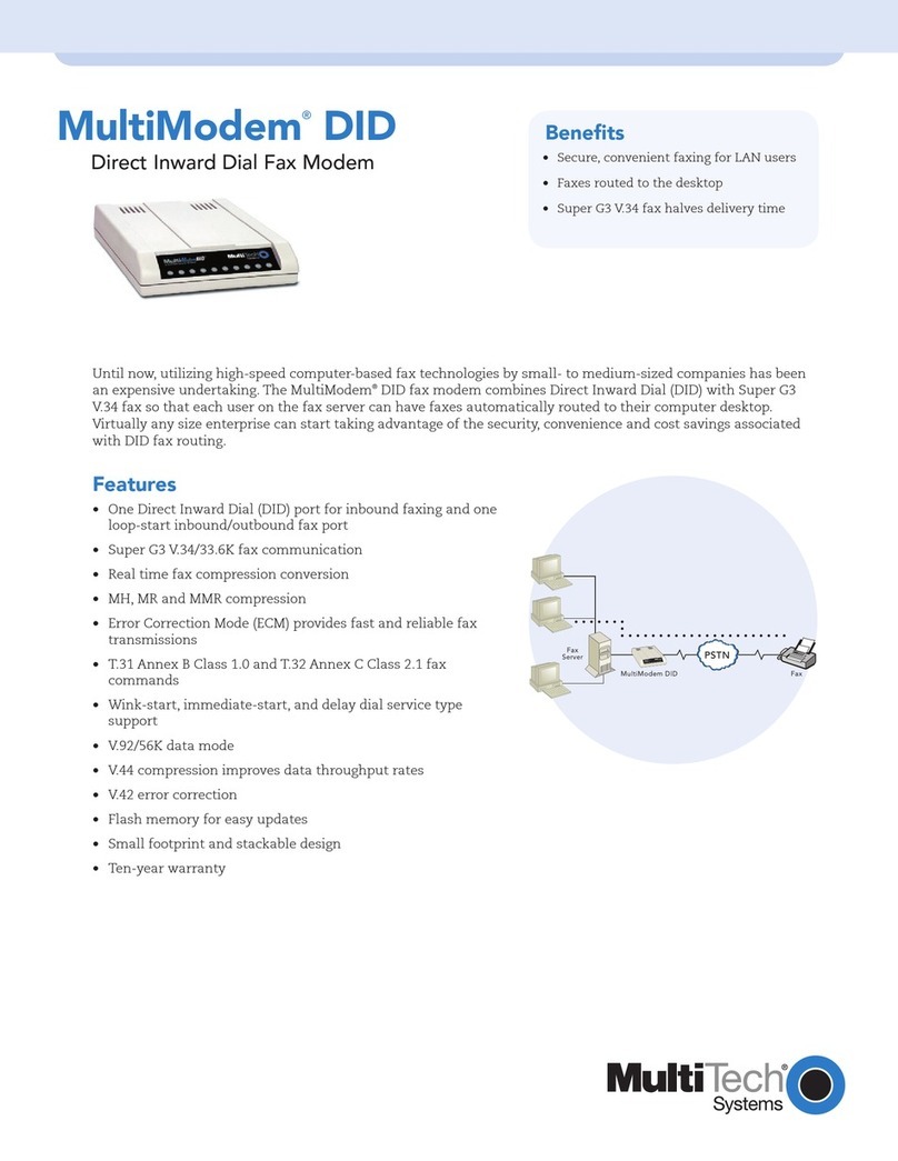 Multitech MultiModem DID User manual