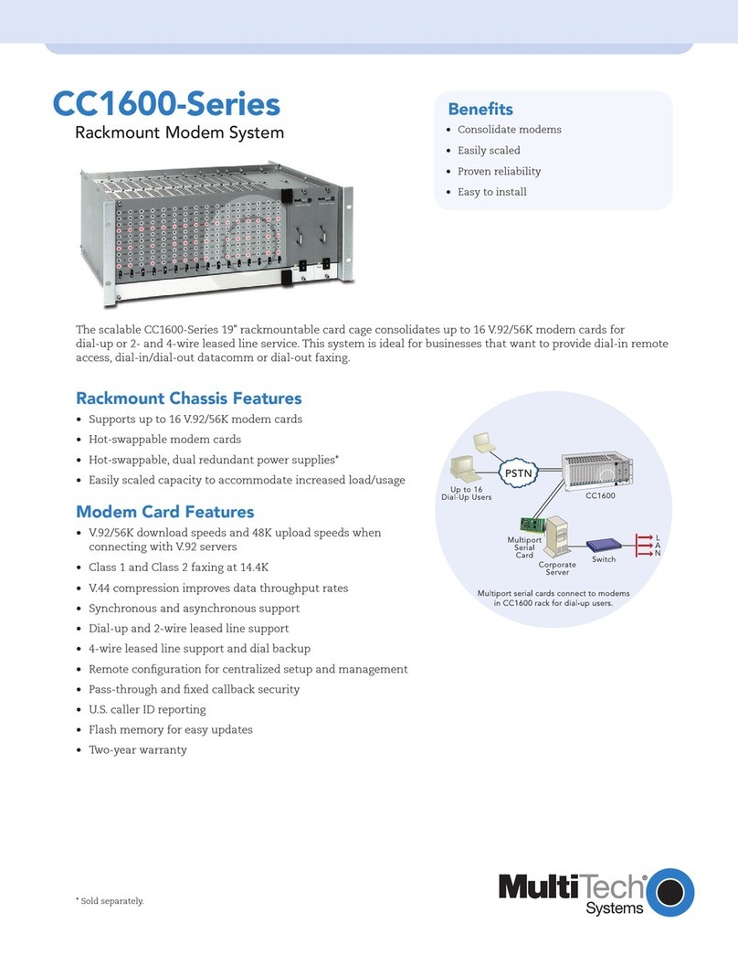 Multitech CC1600-11L User manual Multitech CC1600-11L User manual