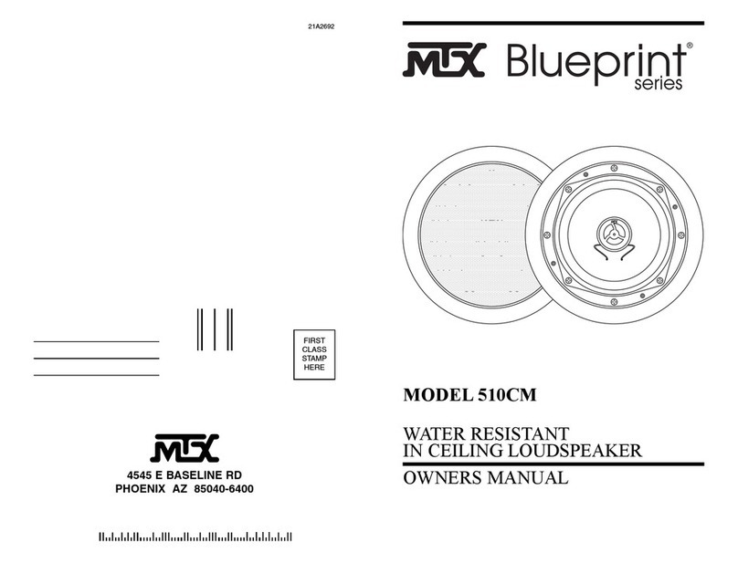 MTX Blueprint 510CM owner's manual