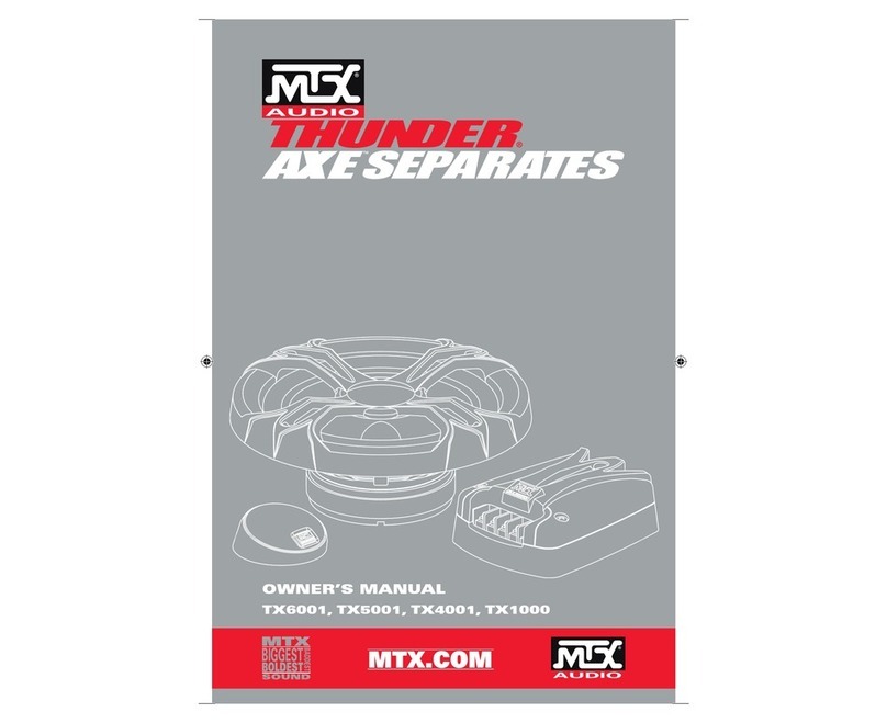 MTX MTX Thunder Axe Separates TX4001 owner's manual MTX MTX Thunder Axe Separates TX4001 owner's manual
