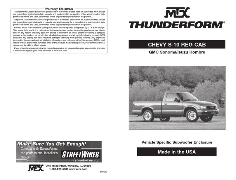 MTX THUNDERFORM User manual