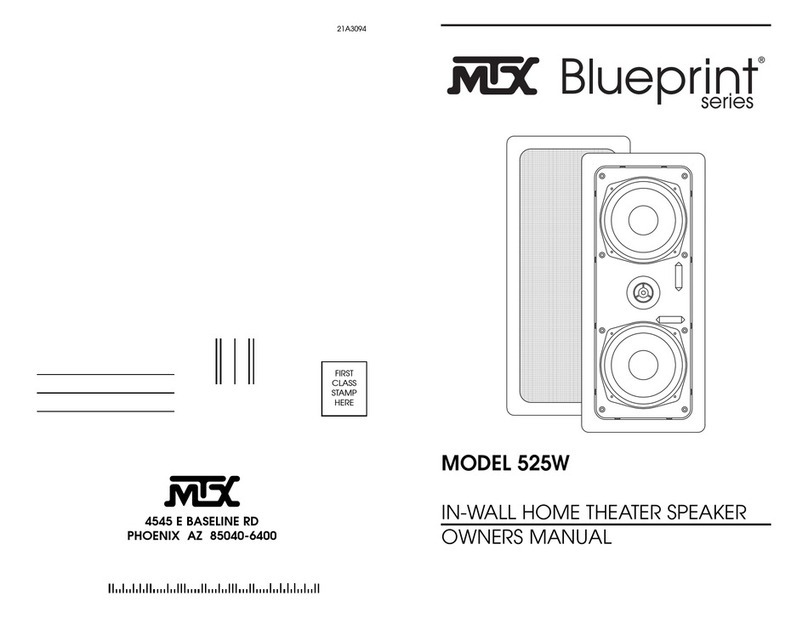 MTX Blueprint 525W owner's manual