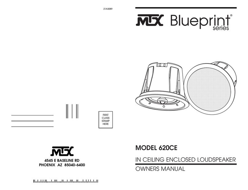 MTX Blueprint 620CE owner's manual