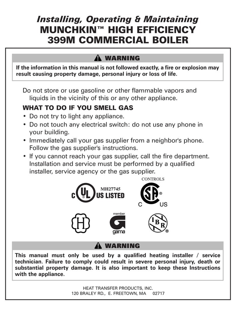 Munchkin HeatTransfer 399M Installing, operating & maintaining