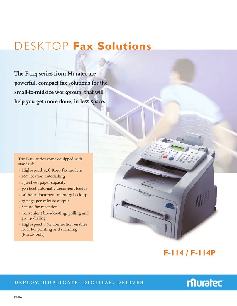 Muratec F-114 Series User manual