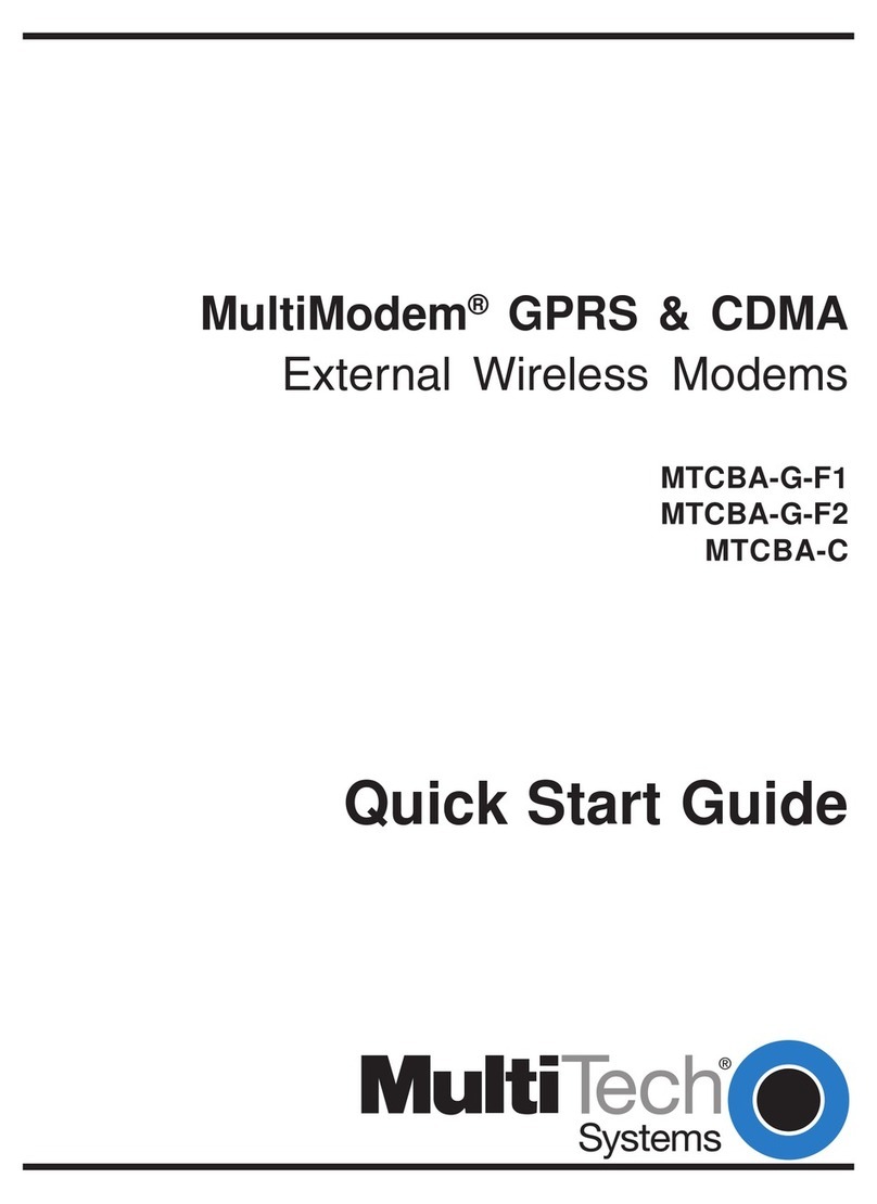 Multitech Multimodem MTCBA-G-F1 User manual