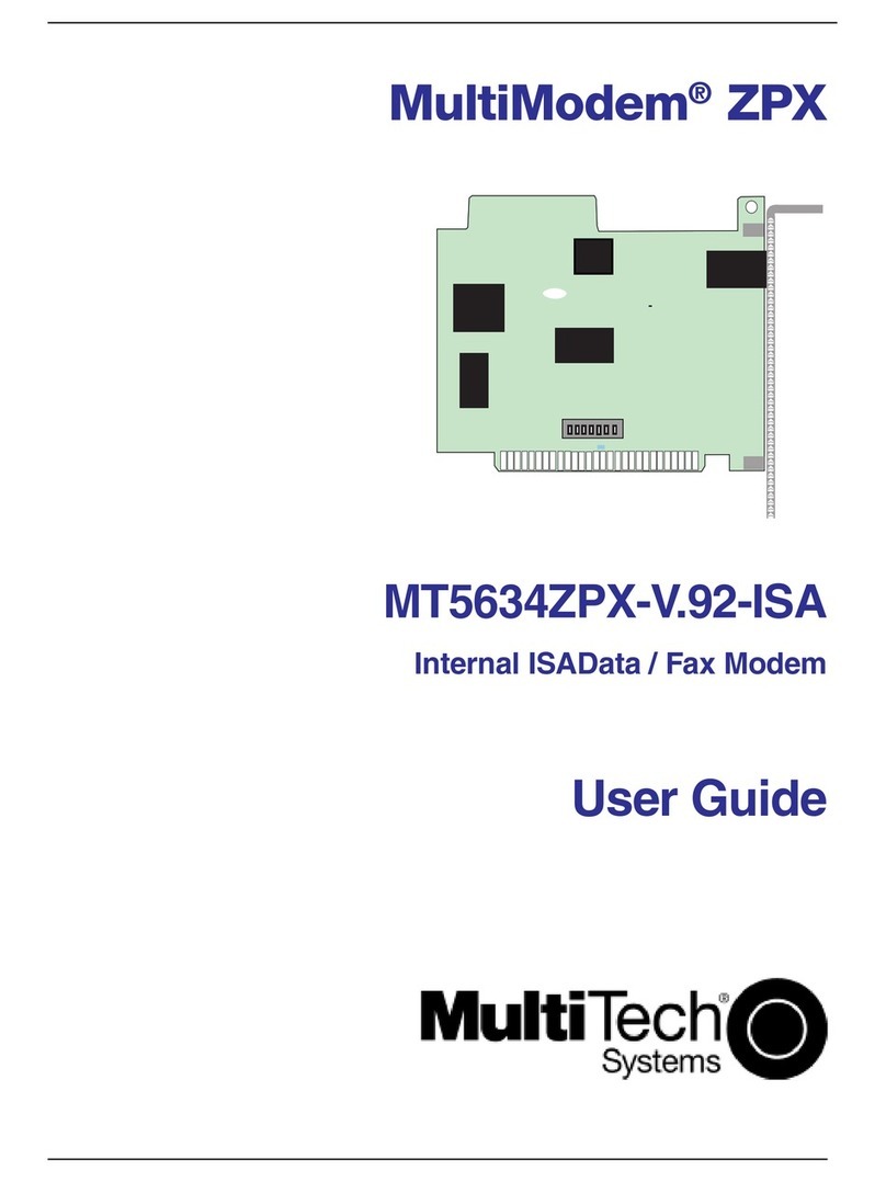 Multitech MultiModem MT5634ZPX-V.92-ISA User manual Multitech MultiModem MT5634ZPX-V.92-ISA User manual