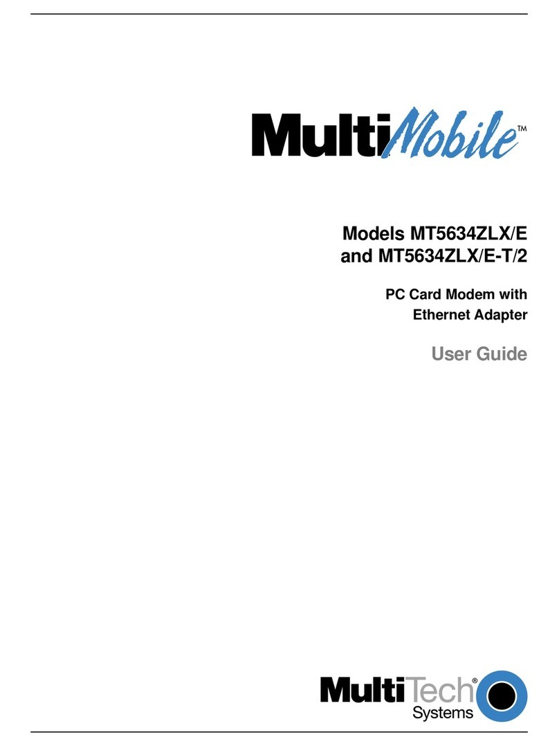 Multitech MultiMobile MT5634ZLX User manual Multitech MultiMobile MT5634ZLX User manual