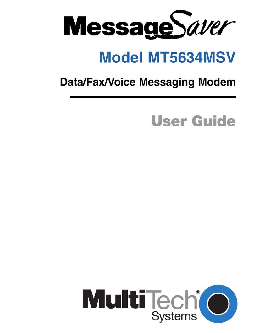 Multitech MessageSaver MT5634MSV User manual Multitech MessageSaver MT5634MSV User manual
