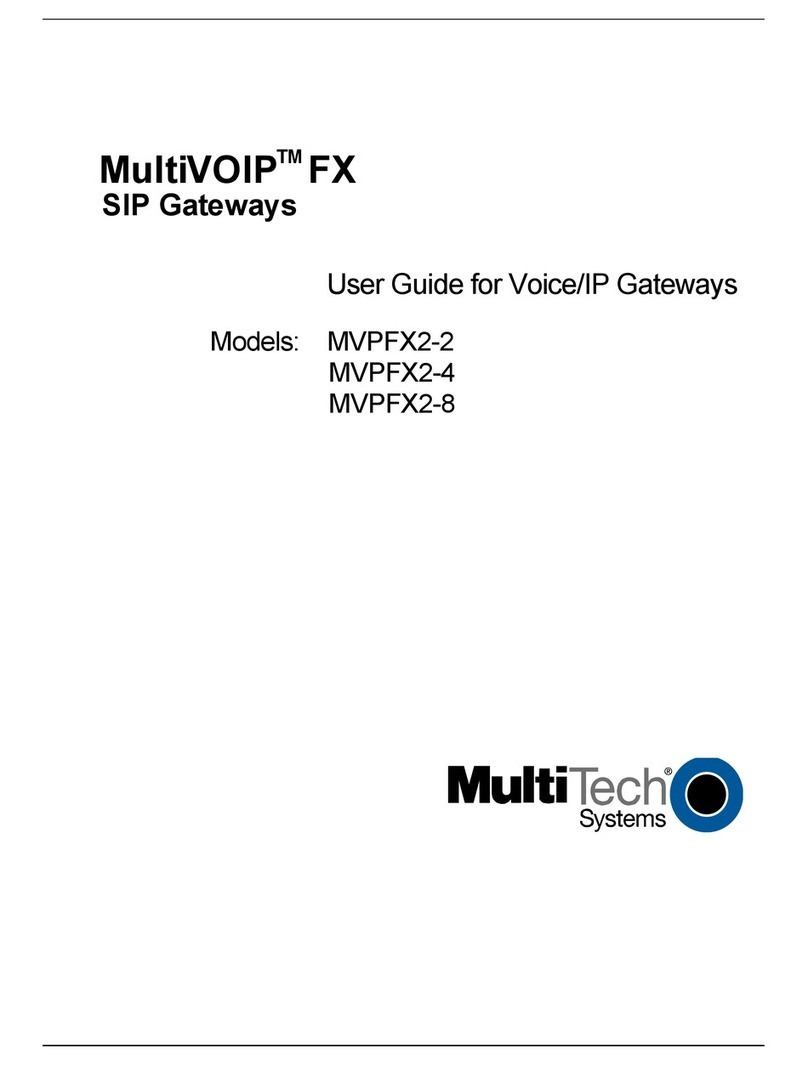 Multitech MultiVOIP MVPFX2-2 User manual