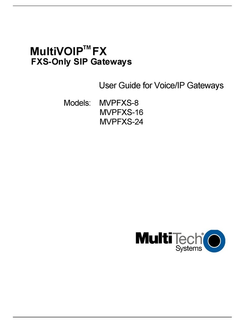 Multitech MultiVOIP MVPFXS-8 User manual