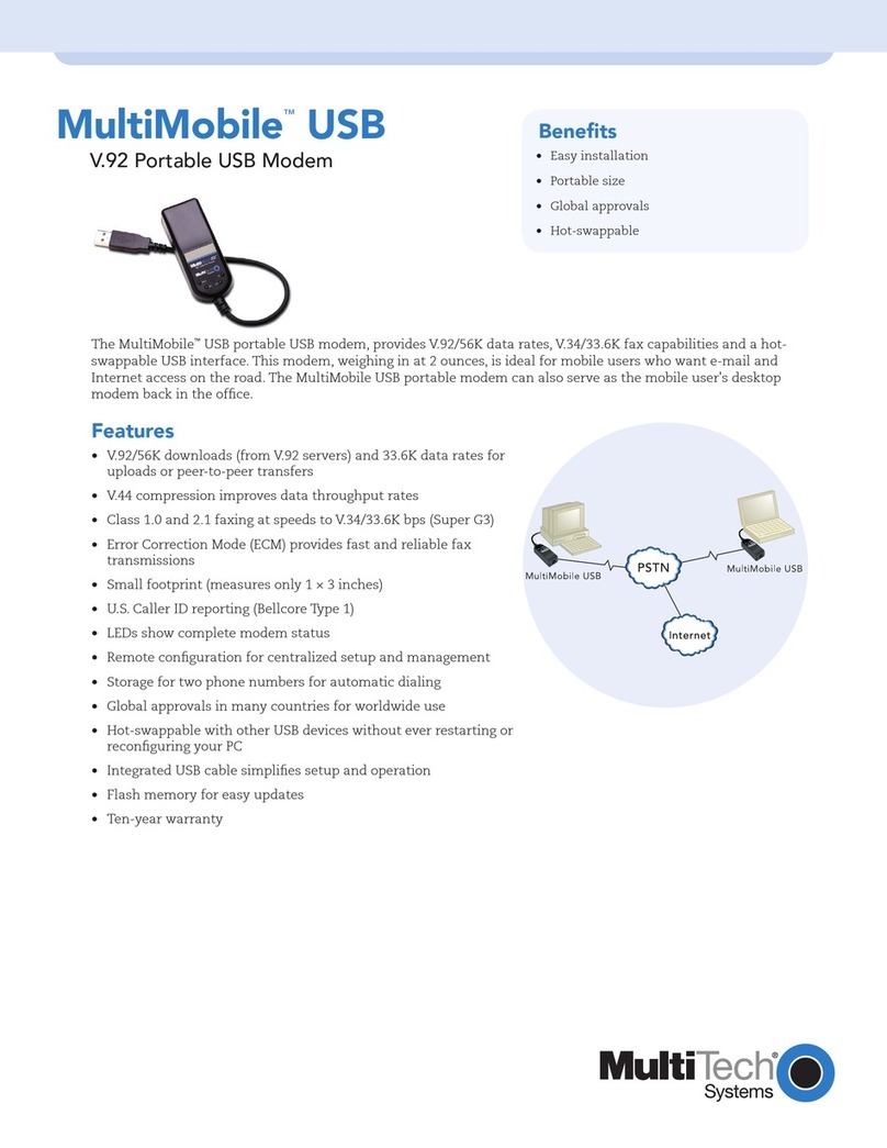 Multitech MultiMobile V.34/33.6K User manual