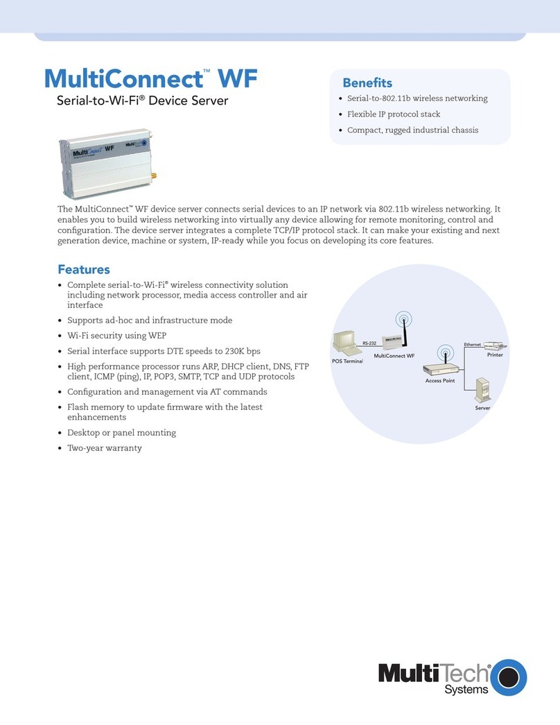 Multitech MultiConnect WF MTS2WFA-R User manual