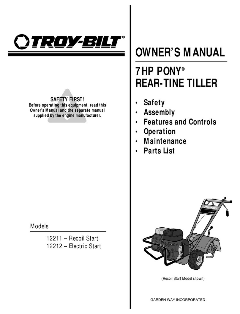 Troy-Bilt Pony 12211 User manual