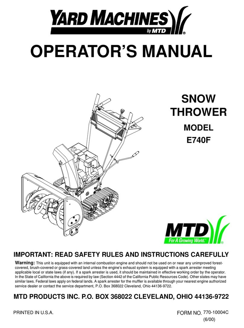 Yard Machines E740F Operator's manual