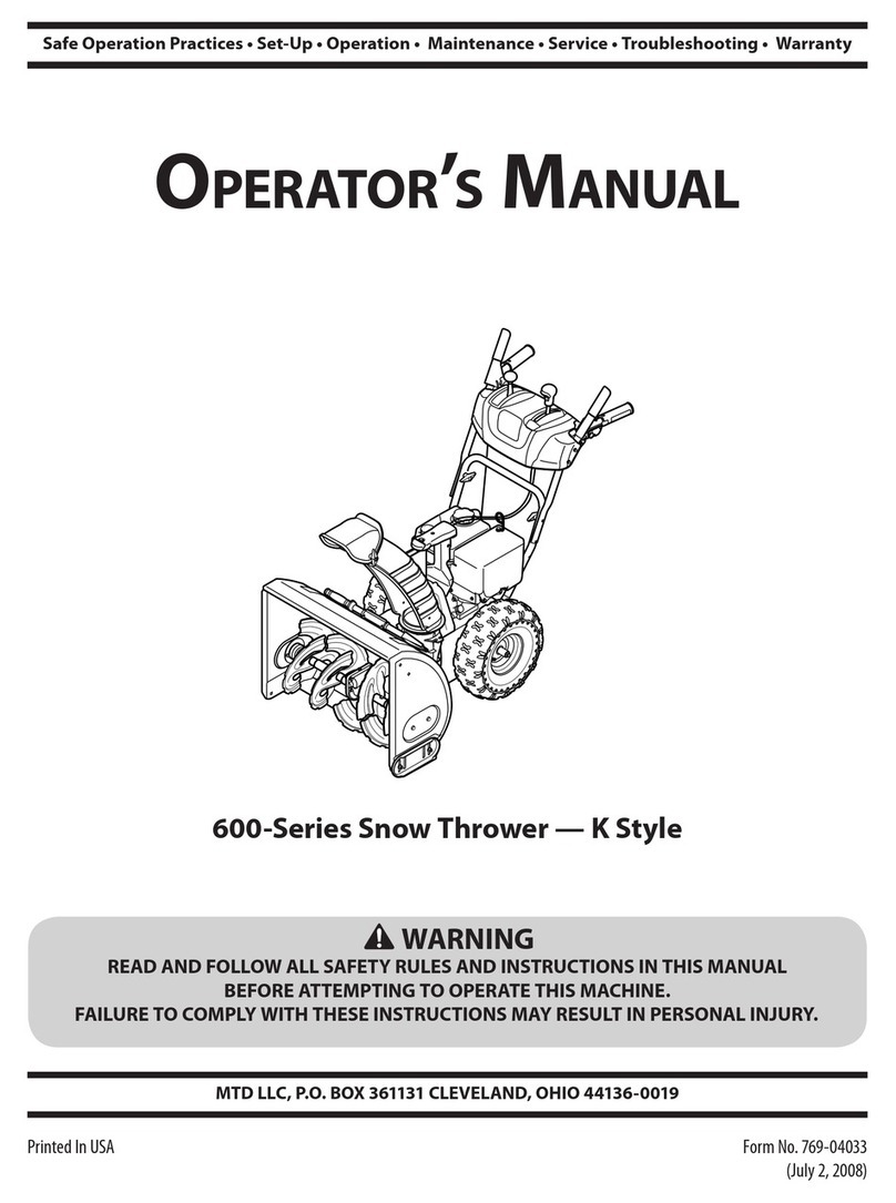 MTD K Style Operator's manual