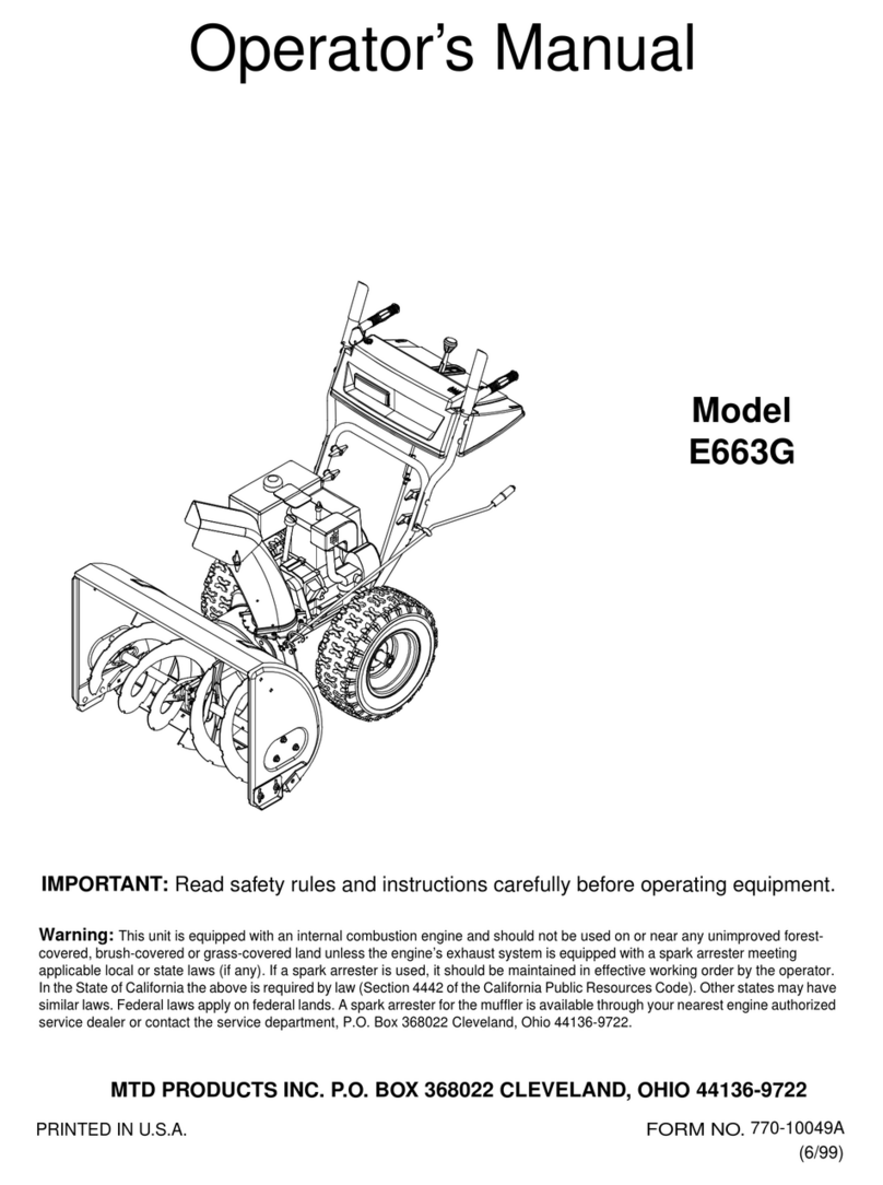 MTD E663G User manual