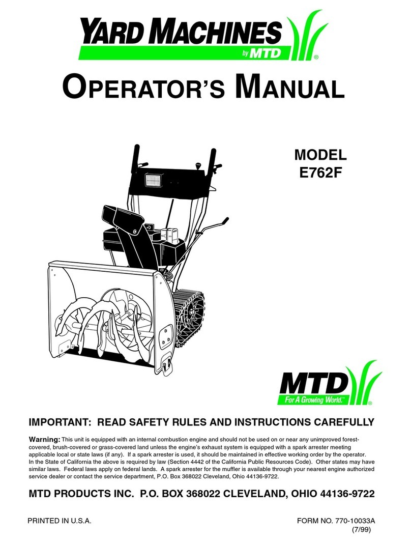 Yard Machines E762F Operator's manual