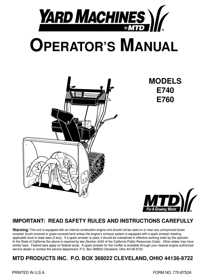 MTD E740 Operator's manual