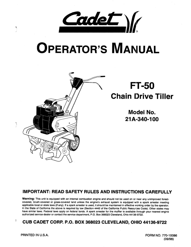 Cadet 21A-340-100 Operator's manual