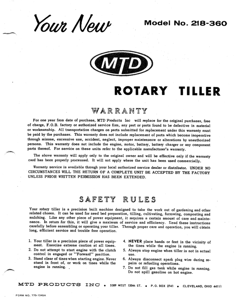 MTD 218-360 User manual