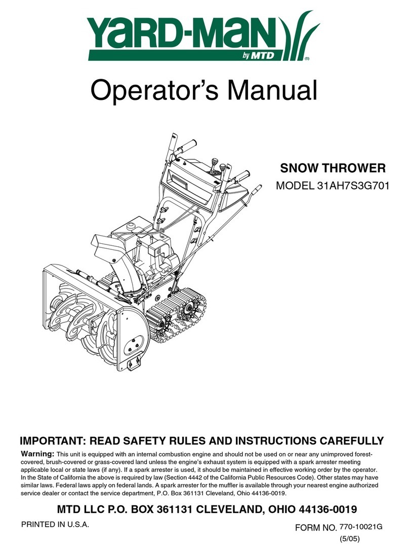MTD 31AH7S3G701 Operator's manual