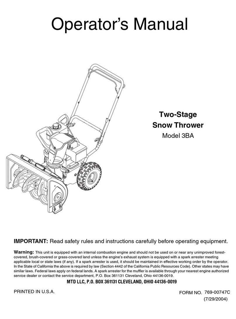 MTD 3BA Operator's manual