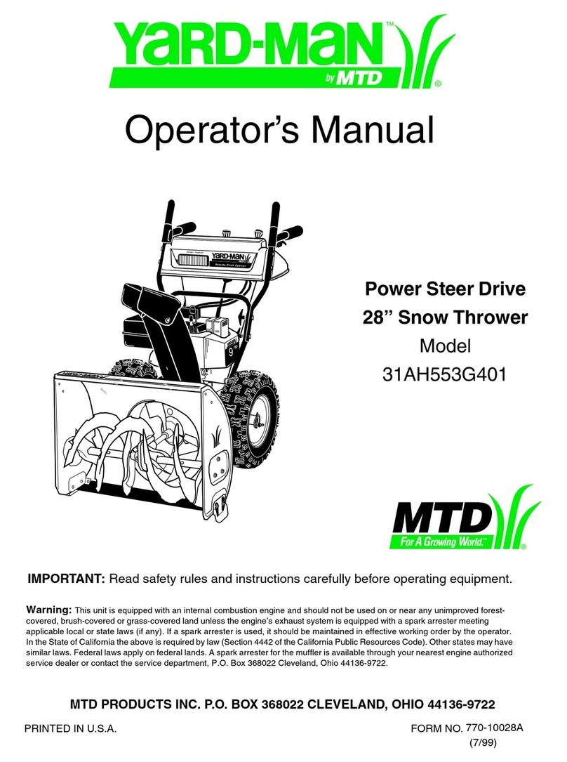 Yard-Man 31AH553G401 Operator's manual