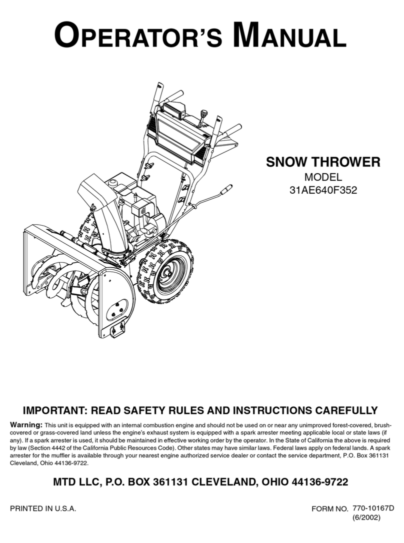 MTD 31AE640F352 User manual