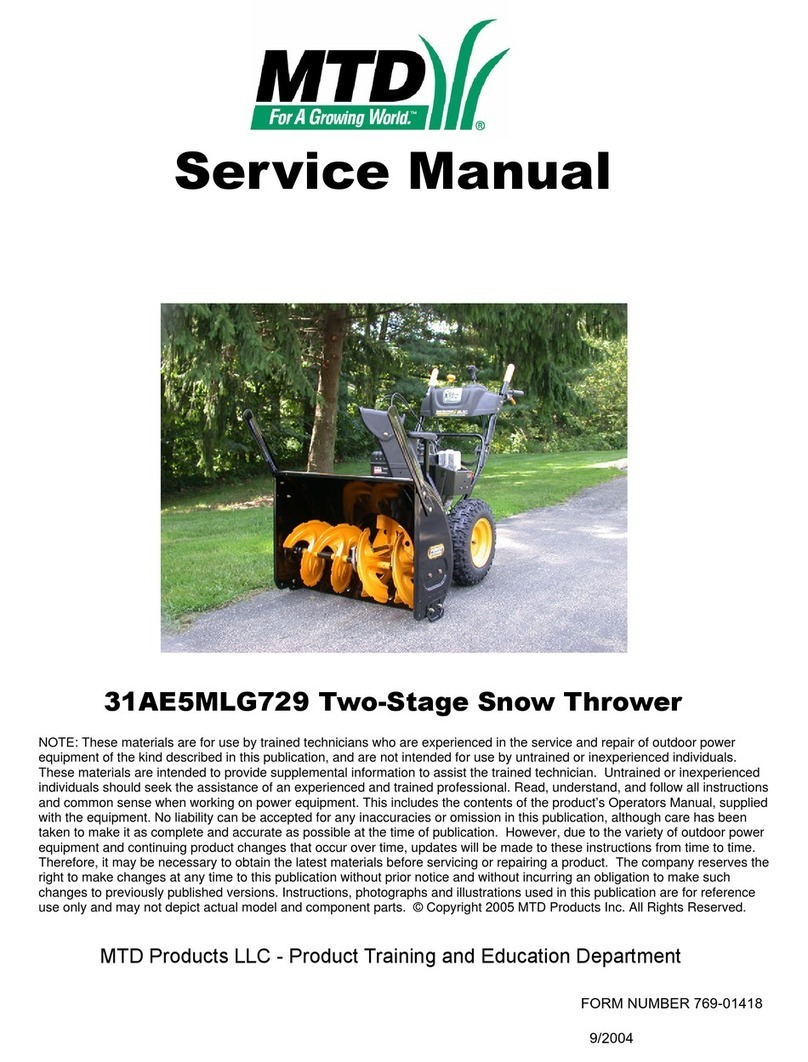 MTD 31AE5MLG729 Service manual