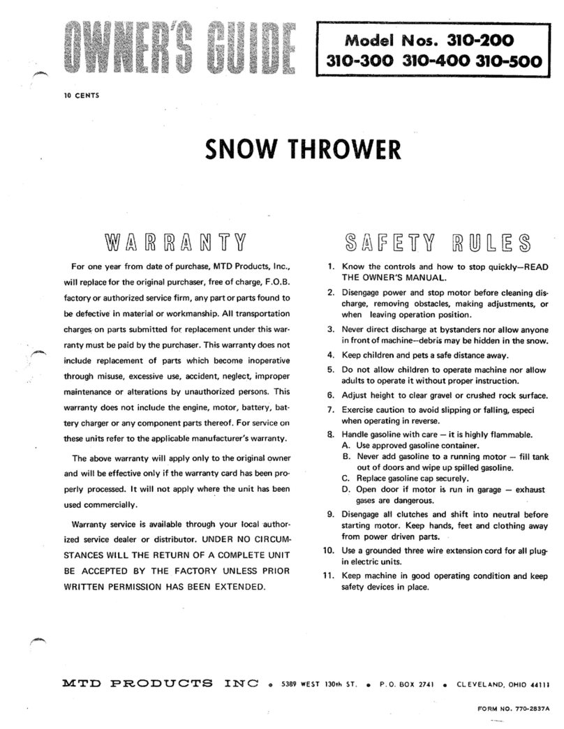 MTD 310-200 User manual