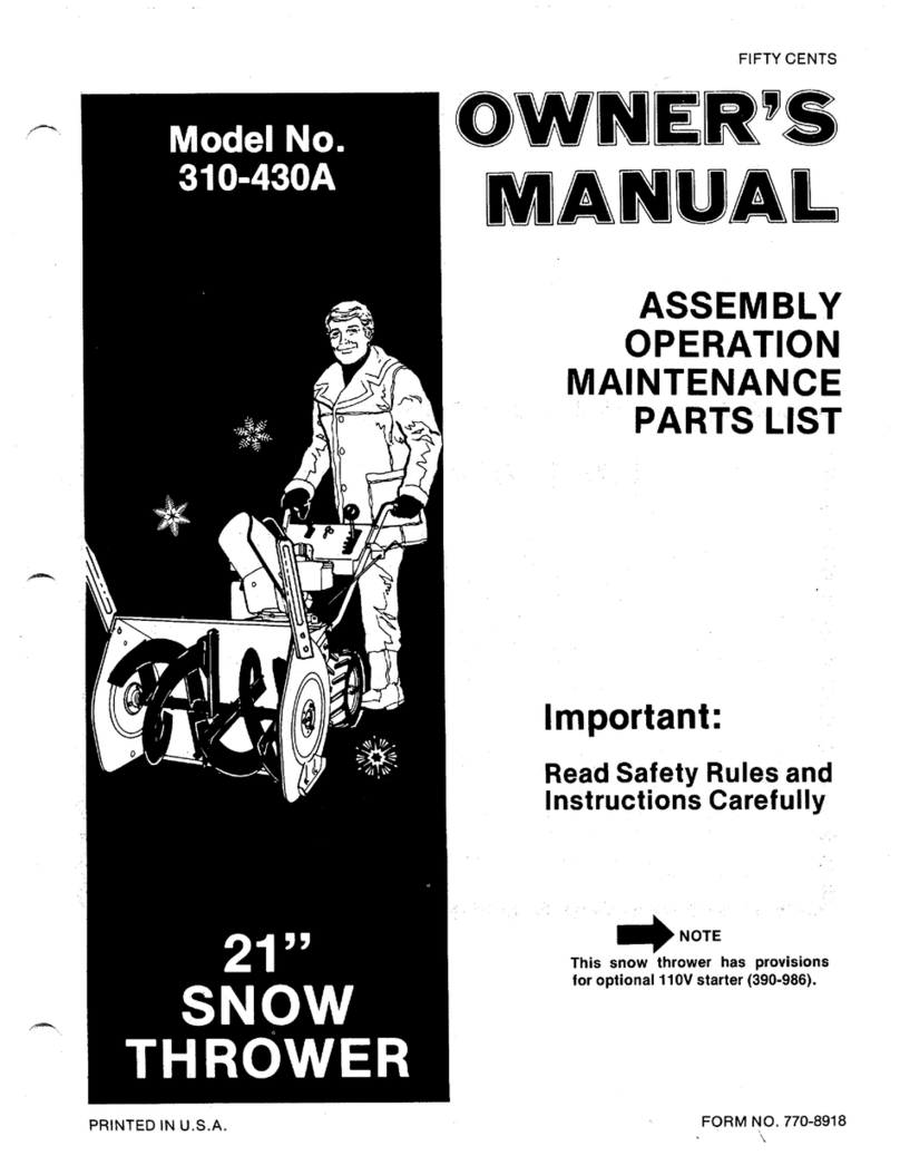MTD 310-430A User manual